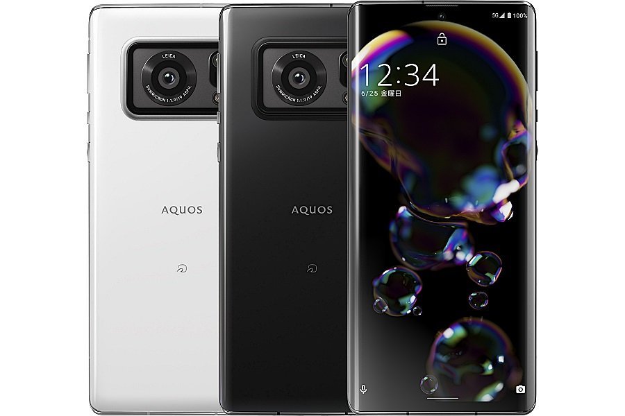 Sharp Aquos R6 mobil fekete és fehér színben