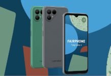 Fairphone 4 mobil telefon cserélhető aksival Fairphone 4 mobil telefon