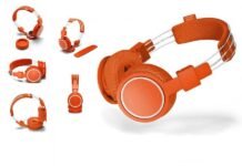 UrbanEars HELLAS mosható fejhallgató UrbanEars HELLAS mosható BT fejhallgató család Roland Garros narancsvörös modellje