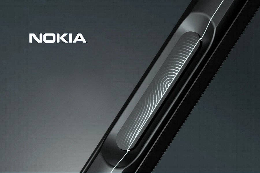 Nokia 8 V 5G UW mobiltelefon ujjlenyomat olvasó oldalt